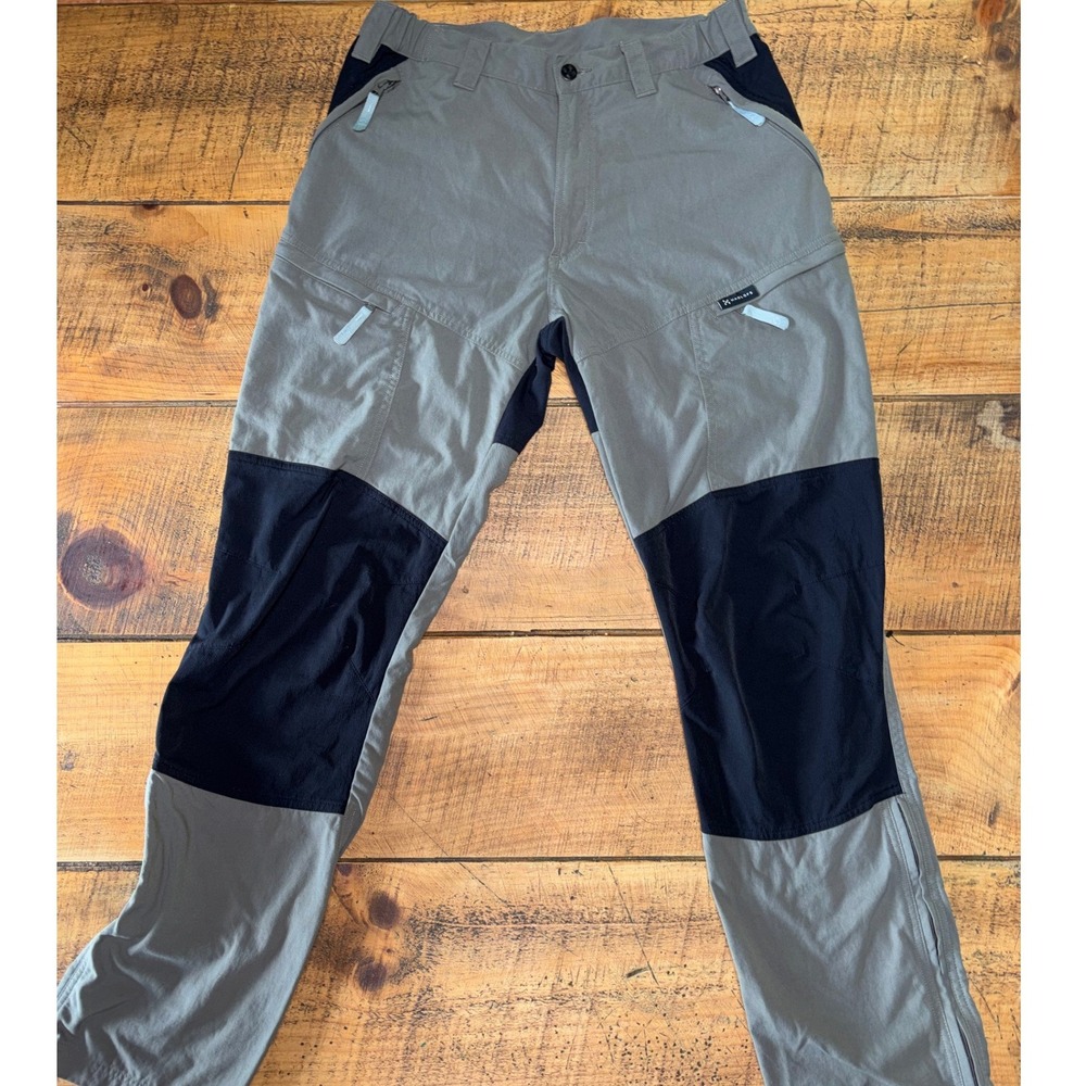 Haglofs Womens Grey Black Climatic Hiking Pants Outdoor Durable Size EU 48
